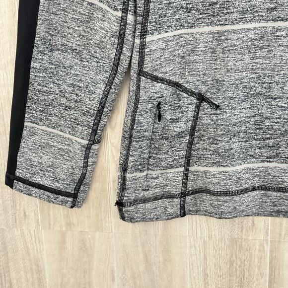 Lululemon Velocity Long Sleeve Shirt Mens Small Gray Striped Color Block Thumb - Picture 7 of 13